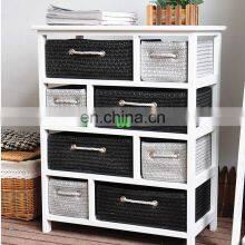 Living Room Wicker Furniture & Cabinet With Wicker Basket Drawer thumbnail-3