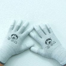 BA Best Selling ESD Knitted Safety Gloves Coated with PU on Top Fingers