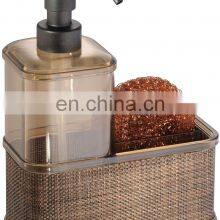 Plastic Kitchen Sink Countertop Liquid Dish Soap Dispenser Pump Bottle Caddy With Storage Compartment thumbnail-5