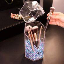 Hexagon Shaped Makeup Brush Holder Dustproof Comestic Brushes Organizer Storage thumbnail-3