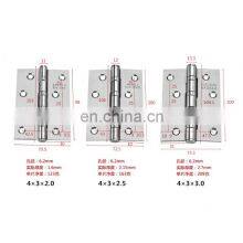 Factory Wholesale SUS201 Bearing Hinge Satin-finished 4 Inch Stainless Steel Door Hinges thumbnail-5