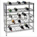 Chrome Coated Commercial Bottle Display Rack