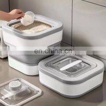 Collapsible Food Storage Containers Cereal Rice Seal Storage Containers Silicone Folding Rice Bucket thumbnail-3