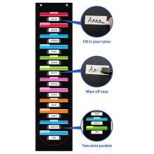 12 Pockets Storage Pocket Chart Hanging Wall File Organizer for Classroom and Office thumbnail-3