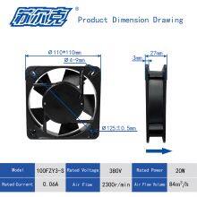 110*110*25mm Square Fan Motor 11025 Industrial AC 110V 230V 400V Axial Exhaust Cooling Fan110V 230V 400V thumbnail-2