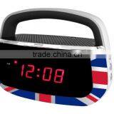 UK Flag Best Price Big LED Portable Clock Radio thumbnail-2