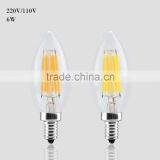E14 E12 Led Light 110V / 220V 2W 4W 6W Led Filament Bulb Candle Light Lamp Lampada Led Retro Edison Glass Crystal Chandeliers thumbnail-4