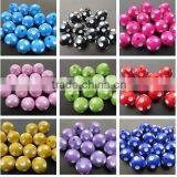 2014 Halloween Fashion 12mm to 24mm Chunky Resin Polka Dot Beads for Girls Chunky Necklace Making thumbnail-1