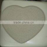 white heart patten paper braid table mats