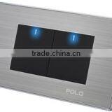 ISO and CE Certification of eu Sell Like Hot Cakes 2 Gang 1 Way Wall Switch