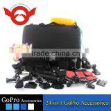 Cheapest 24 All-in-1 Professional Kit Accessories Bundle for Gopro Hero 2/3/3+/4/4 Session
