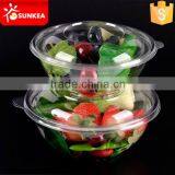 Disposable Take Away Plastic Salad Bowl With Lid Quality Choice