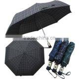 Automatic 3 Fold Mens Travel Retractable Automatic Umbrella thumbnail-1