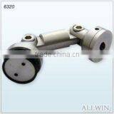 Dual Pivot Glass-to-Wall/Floor Swivel Fitting