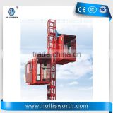 Double Cage 12V Electric Hoist 5 Ton for Building