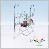 OEM Design Metal Black 8 Bottles Wine Display Rack for Bar thumbnail-6