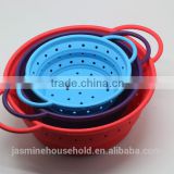 3 pcs set Hot selling Flexible and Durable Collapsible Silicone Kitchen Sink Strainer and Colander