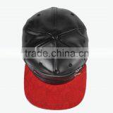 5-panel Black Fashion Snapback Cap With Metal Zipper thumbnail-4