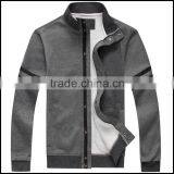 2016 Hot Design Plain Design Crew Neck Sweatshirt Knit Fleece Cardigan Mens Sweatshirt With Button thumbnail-3