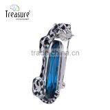 Hot Selling New Fashion Men's Brooch, Sexy Leopard and Big Rhinestone Brooch thumbnail-4