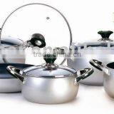 10pcs Soft Anodized Aluminum Non-stick Cookware Set thumbnail-1
