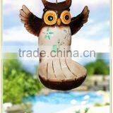 Outdoor Ceramic Owl Wind Chimes With Solar Led Garden Lights Wholesale