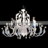 Modern Art White Swan Chandelier Lighting 29001 thumbnail-1
