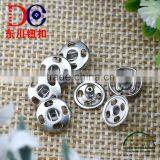 Brass metal plating technic silver color 2 part snap fastener