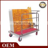 T-001 High quality hotel steel hand trolley for sale