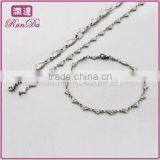 2014 Fashion Charming Neckless Bracelet Jewellery Set High Polish Stainless Steel Jewellery thumbnail-1