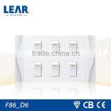 F86 Series 6 Gang Wall Switch
