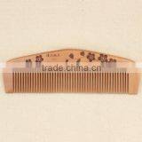 Hot Sale OEM Peach Wood Pocket Size Personalized Hair Comb thumbnail-4