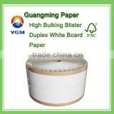 C1S High Bulking Blister Duplex White Back Paper Jumbo Roll / Snow White Wrapping Paper thumbnail-1