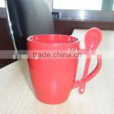 Coffee Mug With Spoon Attached thumbnail-1