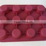 12 cups cake mould silicon cup cake tray