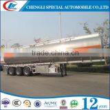 China 40tons 3 Axle 50CBM Aluminium Alloy Fuel Tank Trailer for Sale thumbnail-3