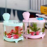 New Arrival 3 in 1 Usb Mini Humidifier Night Light Fish Tank Mist Diffuser for Home Office thumbnail-3