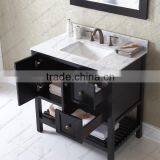 24" Wooden Bathroom Furniture Cabinet With Frame Mirror Bespresso Finish thumbnail-6