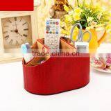 Wholesale Leather Round Storage Box With 5 Section