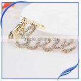 Wholesale Rhinestone Metal Alphabet Key Chain
