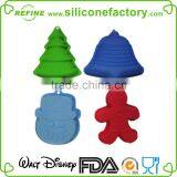 Wholesale Food Grade Fancy Christmas Silicone Cake Baking Mould, Set of 4 thumbnail-1