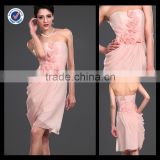 Cheap Pink Stweetheart Chiffon flowers Min Briedsmaid Dress bm00092