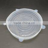 New Wholesale FDA Food Grade Bpa Free Clear 6 Sizes Container Replacement Reusable as Seen on tv Silicone Stretch Lid thumbnail-4