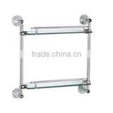 Bathroom Double Corner Glass Shelf WT-6019