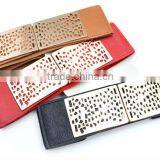 2016 High Quality Best PU Leather Belt Gold Metal Belt for Women
