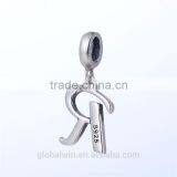 S067R Globalwin 925 Sterling Silver Alphabet Letter R Paved With Crystals European Charms thumbnail-3