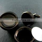 16mm Setting Gun Metal Black Round 3mm Deep Bezel Tray Charm Floating DIY Photo Cufflinks,wedding Cuff Links Blanks 1500039 thumbnail-4