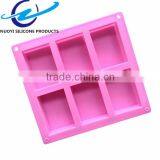 6 Cavities Rectangle Silicone Soap Molds thumbnail-2