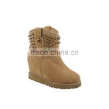 2014New Fashion Rivet Wedge Snow Boots Woman Shoes