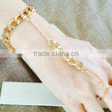 Saudi India Wedding Bridal Gold Chain Bracelet Rings thumbnail-4